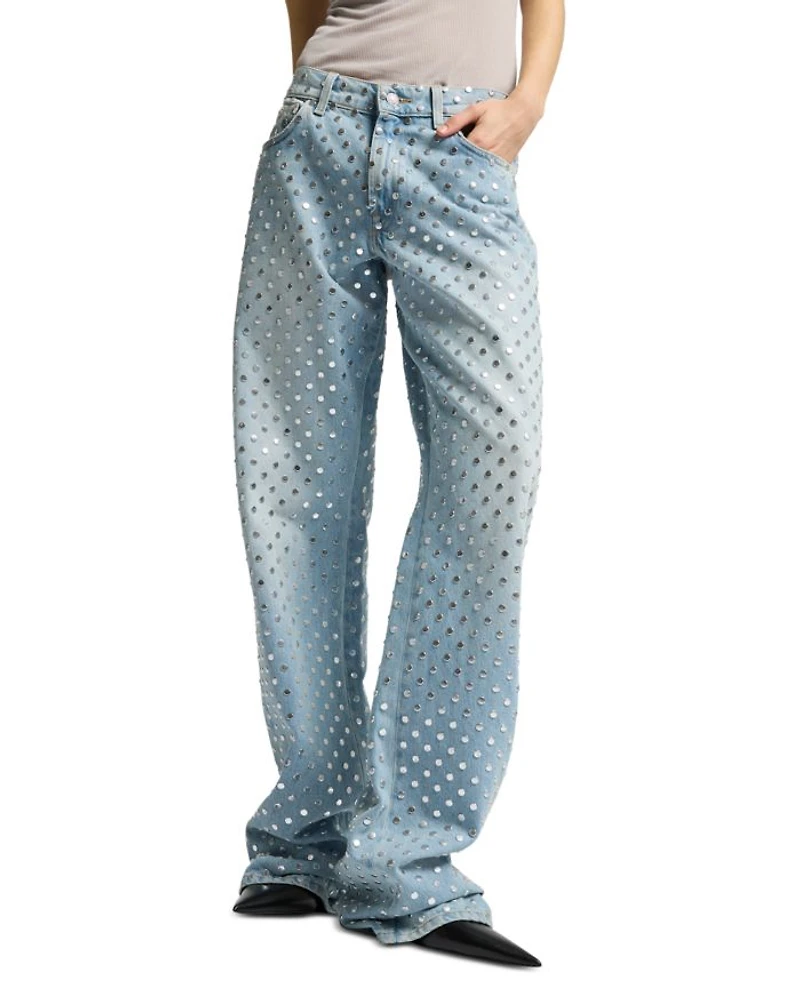 Straight Trouser High Rise Jeans Bleach