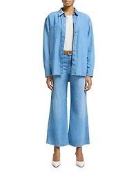 Lotta Cropped High Rise Wide Leg Jeans Charleston