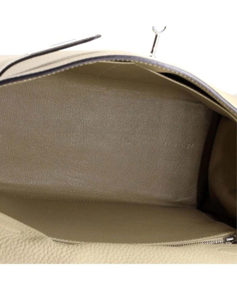 Kelly 28 Handbag Light Togo with Palladium Hardware