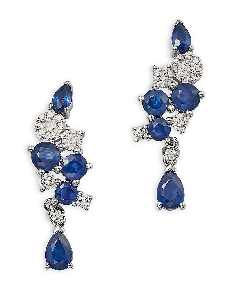 Bloomingdale's Fine Collection Blue Sapphire & Diamond Drop Earrings