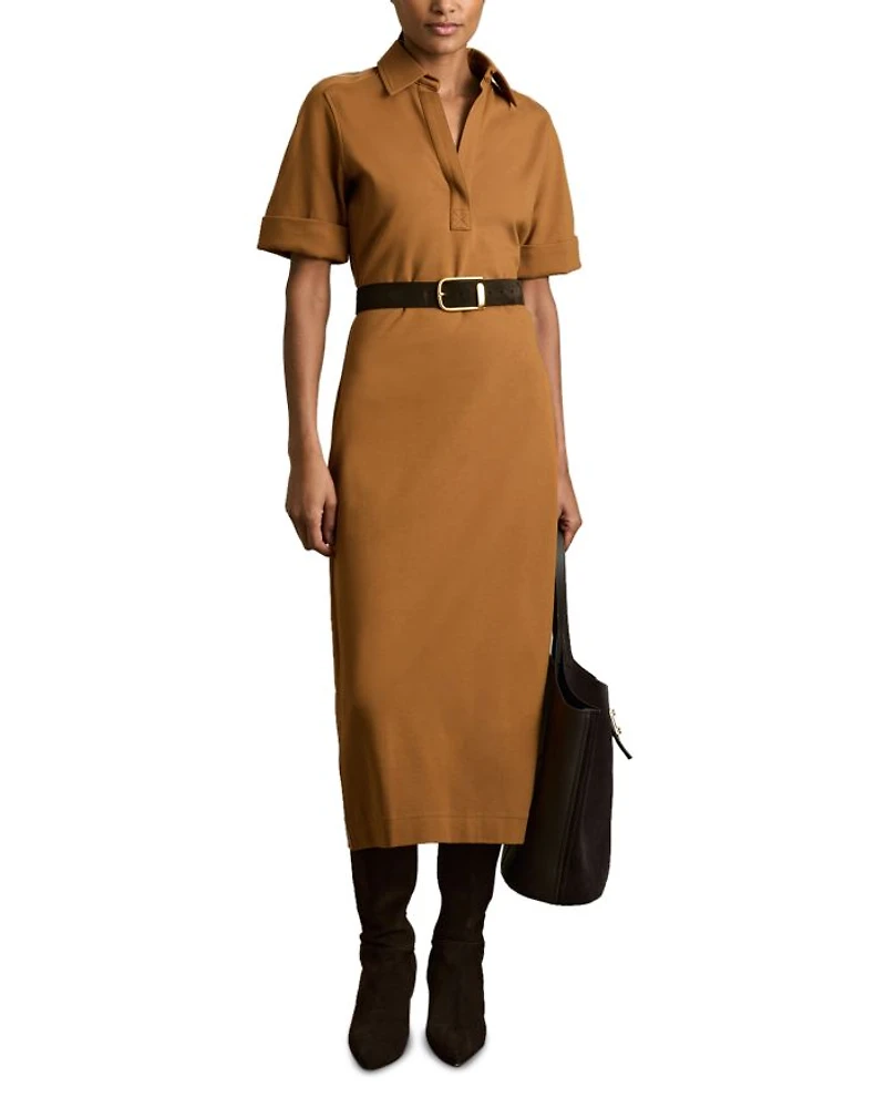 Astrid Collared Jersey Bodycon Dress