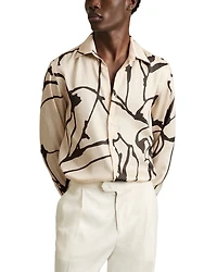 Abstract Printed Long Sleeve Shirt