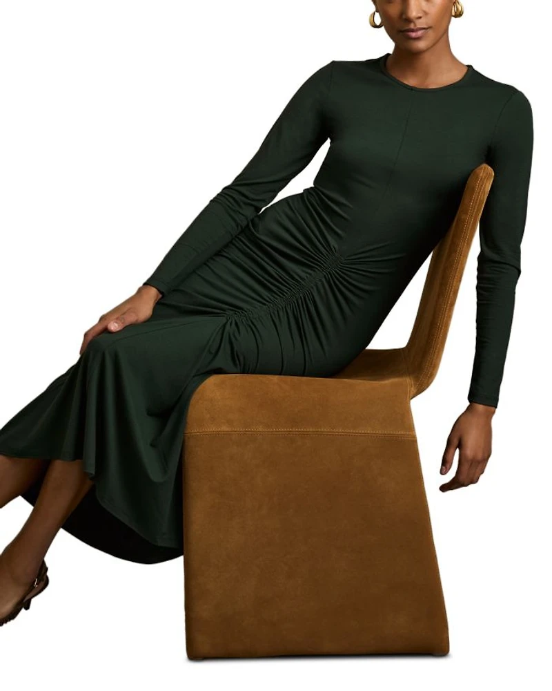 Ginny Plain Ruched Jersey Dress