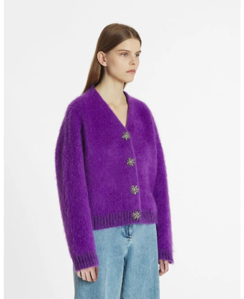 Brushed Mohair Cardigan