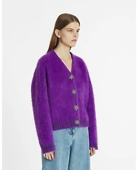 Brushed Mohair Cardigan