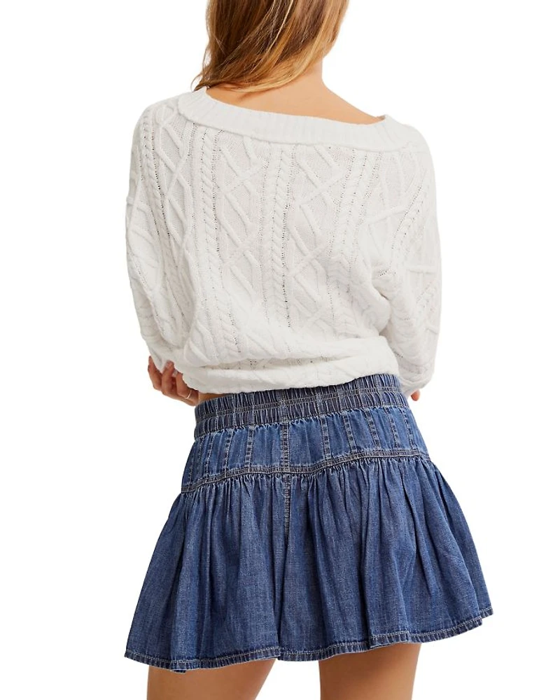 Roselle Denim Mini Skirt