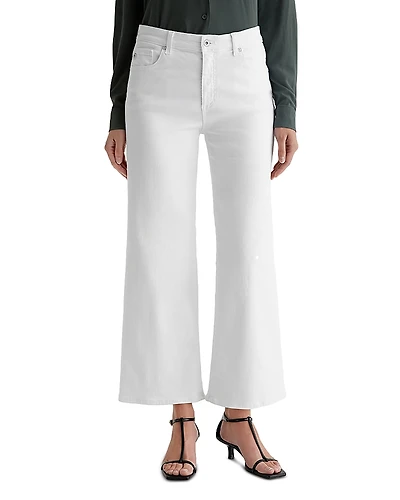 Ag Saige Mid Rise Wide Leg Cropped Jeans