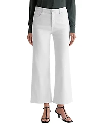 Ag Saige Mid Rise Wide Leg Cropped Jeans