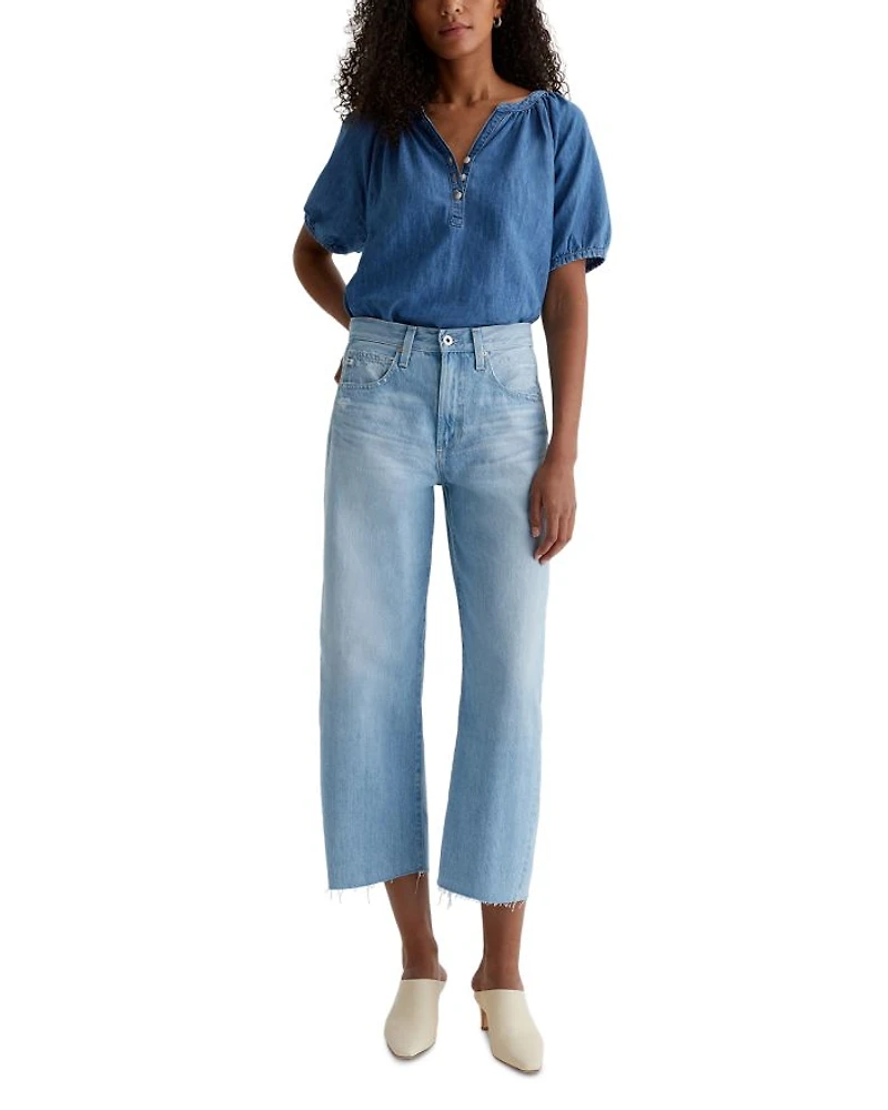 Hattie Crop High Rise Barrel Leg Jeans Sunrise