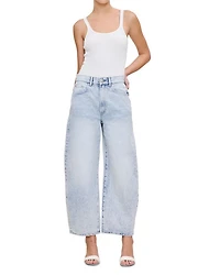 Taylor High Rise Cropped Barrel Leg Jeans Crystal Lake