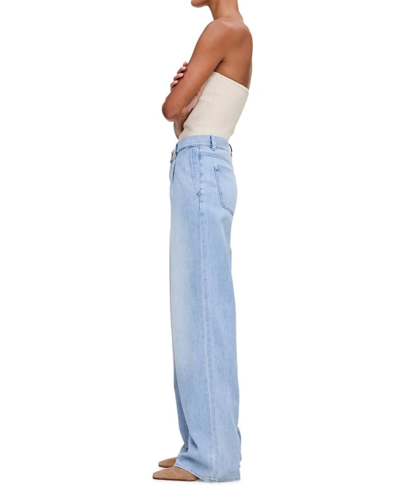 Aura Isabel Wide Leg Mid Rise Jeans Beachfront