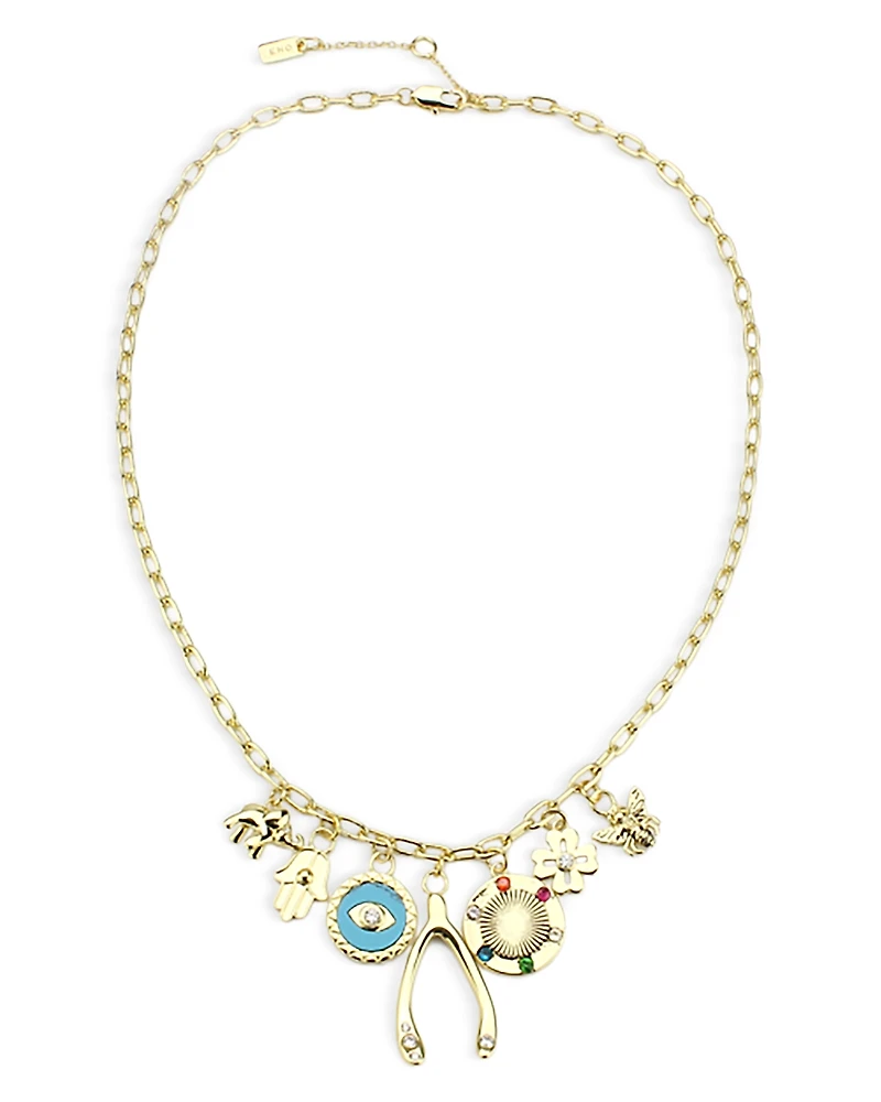 Aqua Good Luck Necklace, 18 - Exclusive