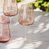 Francesca Amber Water Glass