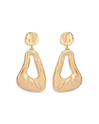 Ettika Molten 18K Yellow Gold Plated Drop Earrings, 1.9L