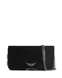 Zadig & Voltaire Rock Studded Leather Clutch