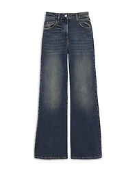 Petite Bonnie Flare Jeans Mid Blue