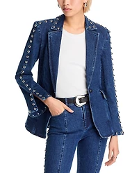Studded Denim Milly Blazer
