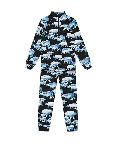 Deux par Deux Boys' Printed Polar Bears Two Piece Thermal Underwear Set - Little Kid