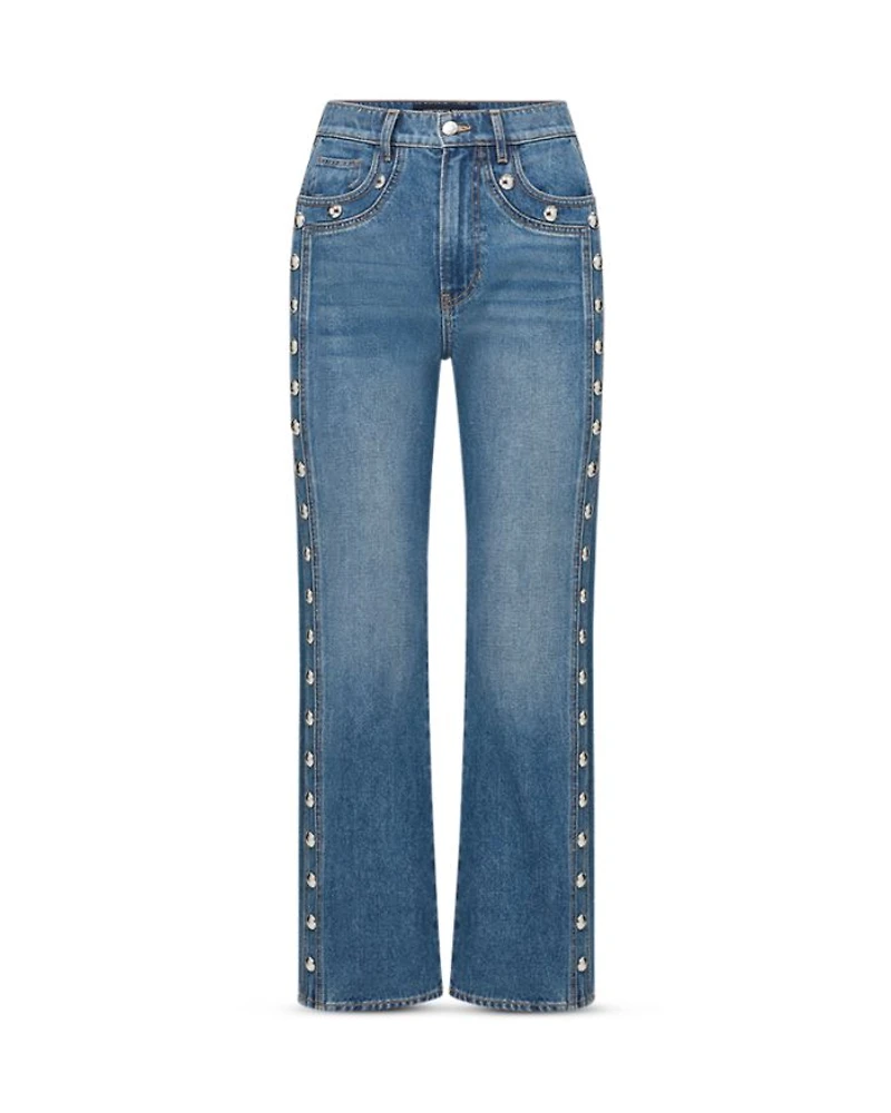 Dylan High Rise Ankle Straight Leg Jeans Stoned Serendipity