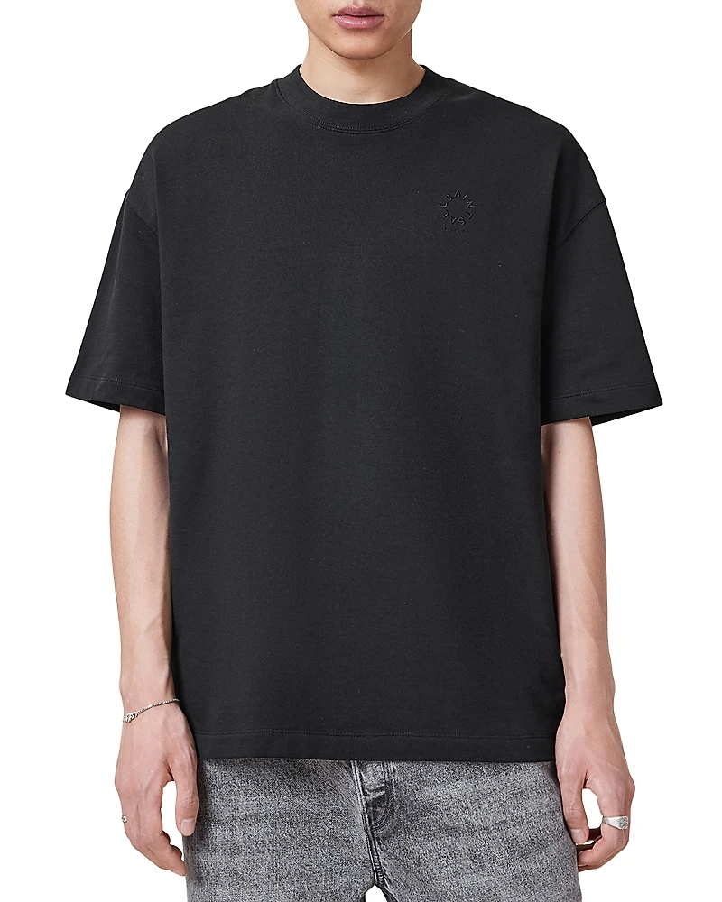 Allsaints Haven Cotton Logo Embroidered Tee