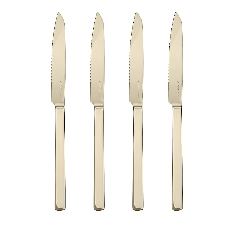 Mepra Stile Ice Champagne Steak Knives 4 Piece Set