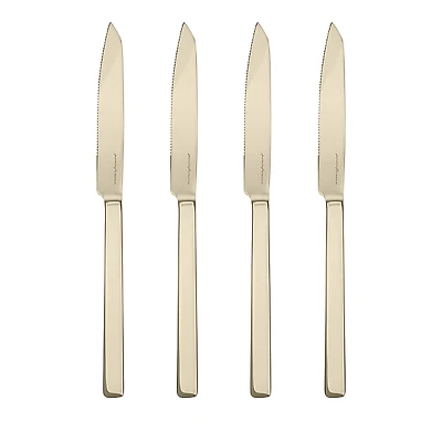 Mepra Stile Ice Champagne Steak Knives 4 Piece Set