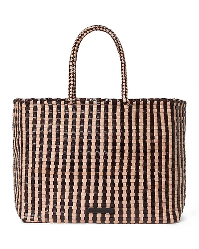 Small Woven Leather Tote
