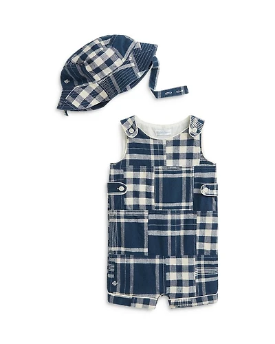 Boys' Patchwork Overall & Hat Set - Baby