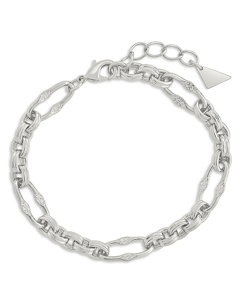 Sterling Forever Tegan Oval Link Bracelet