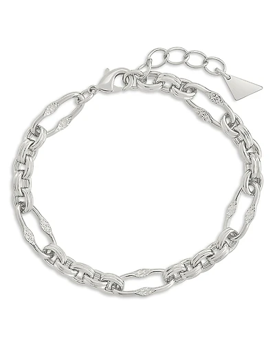 Sterling Forever Tegan Oval Link Bracelet