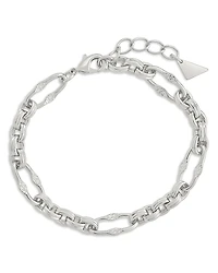 Sterling Forever Tegan Oval Link Bracelet