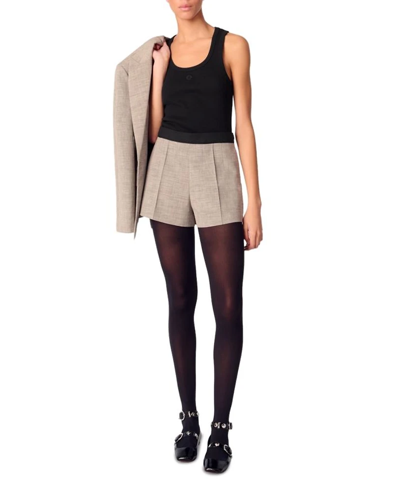 Suit Shorts With Darts