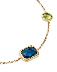 Mixed Cut Multi Gemstone Bracelet in 14K Yellow Gold