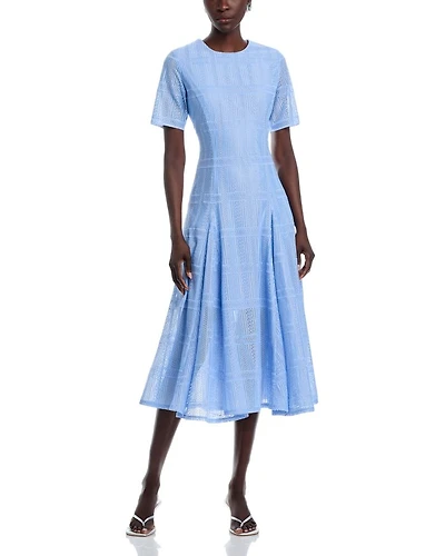 Linear Lace Midi Dress