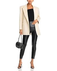 Faux Leather Long Leggings