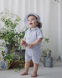 Boys' Striped Romper & Hat Set - Baby