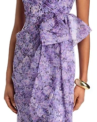 Silk Painted Hydrangea Miley Dress