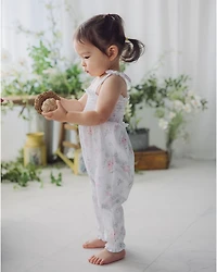 Girls' Smocked Floral Overalls - Baby