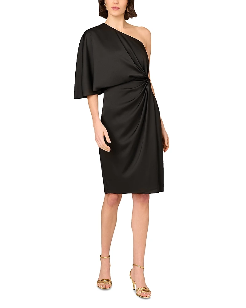 Aidan Mattox Crepe Back Satin Dress