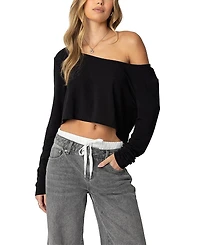Edikted Cropped Off Shoulder Top