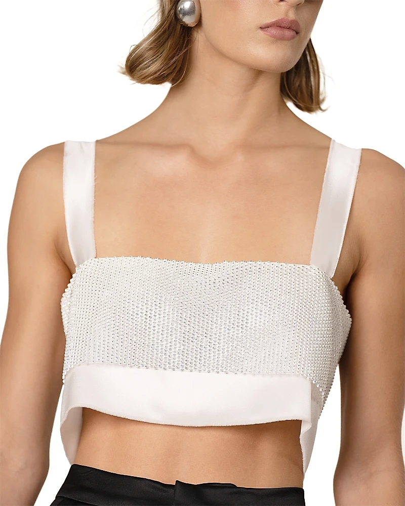 Nonchalant Label Capri Embellished Cropped Top