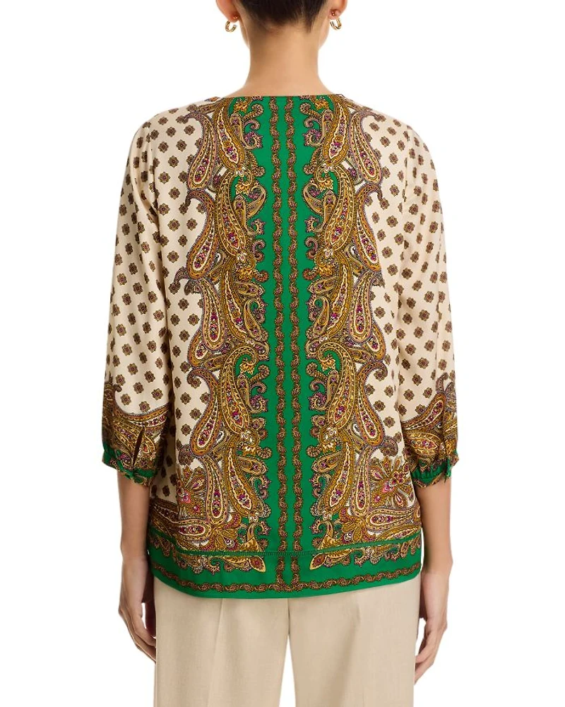 The Isa Paisley Print Top
