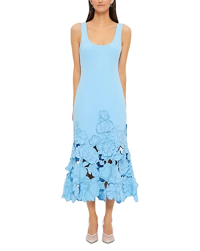 Leo Lin Emily Applique Midi Dress