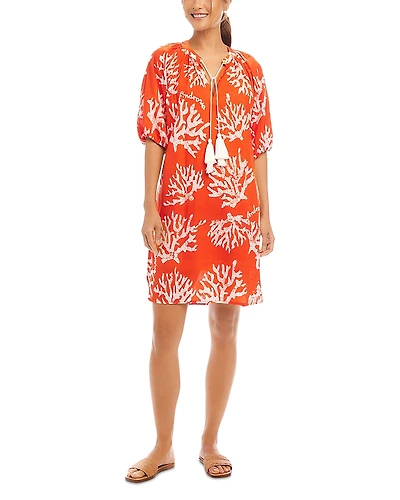 Karen Kane Puff Sleeve Tassel Dress