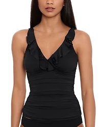 Ruffled Underwire Tankini Top
