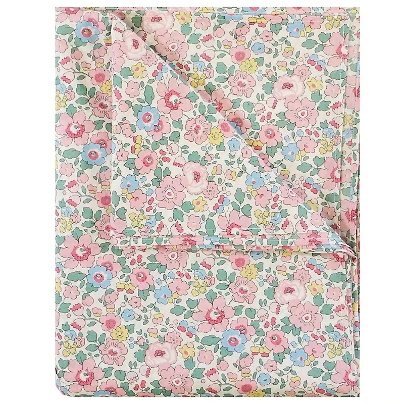 Coco & Wolf Liberty Fabric Betsy Candy Floss Print Flat Top Sheet