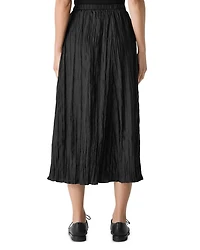 Crushed Silk Flared Skirt