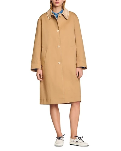 Embellished Trench Coat