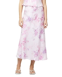Elyria Oona Satin Midi Skirt