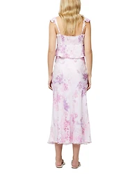 Elyria Oona Satin Midi Skirt